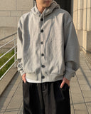 Rud double-button hooded zip-up