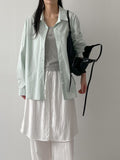 Pastel Poplin Cotton Over Fit Shirt