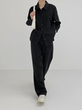 Slab Denim Wide Pants