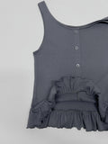 Frill U-neck Sleeveless