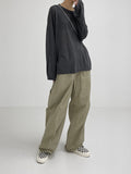Linen Slit See-Through Overfit T-Shirt