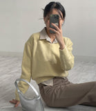 Pomi V-neck Crop Knit