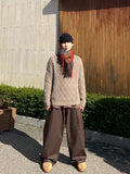 Moa Wool Twist Round Knit