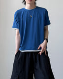 [1+1] Pastel Layered Short Sleeve T-shirt