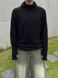 Mohair balaclava hood knit