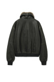 VINTAGE WASHED FUR LEATHER JACKET