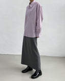Slit slacks long skirt