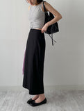Tencel Striped Boat Neck Sleeveless