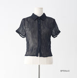 Picon See-Through Wrinkle Shirt