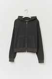 Peter Pigment Striped Zip Hoodie