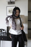 Leopard chiffon muffler