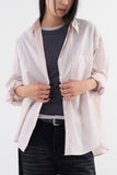 Sheer rounded boxy fit shirt