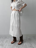 [SET] Stitch Linen Silky Two-Piece