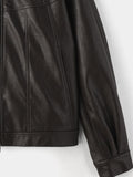 Fear Curved Leather Jacket