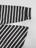 Striped Frill Overfit Sweatshirt