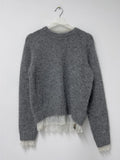 Frilled See-Through Layered Knit