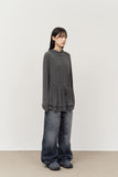 (W) Ala Frill Hooded Top