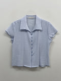 Yoru Pintuck Cap Sleeve Blouse