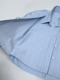 Ribbon Stripe Crop Shirt