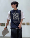 Plan) Love Printing Cotton Vest