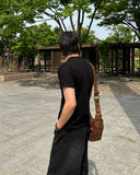 One Q Ribbed Henry Neck Short Sleeve T-shirt