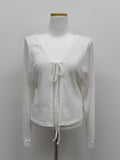 Linen Strap See-through Cardigan