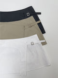 [Skirt SET] Wrap Nylon Banding Wide Pants