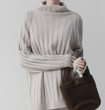 Ribbed Turtleneck Knit