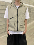 4 Pocket nylon hood vest