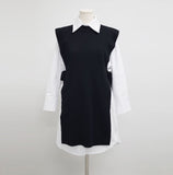 Chels Knit Vest + Shirt One Piece Set