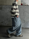 Snap Wide Washed Denim