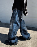 Destroyed Oil Washed Denim