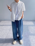 Wearable String Cotton Half Shirt