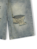Kof Destroyed Bermuda Denim