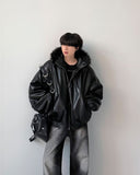 Keysia Fur Leather Jumper