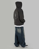 Length balloon denim jeans