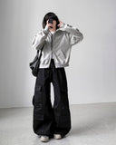 Bound Crop Hood Zip-Up