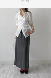 Button One-Shoulder Ribbed Vest