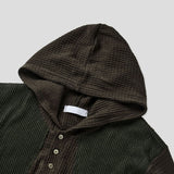 Star Henley Warmer Knit Hoodie