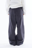 Curved flare banding pants