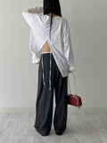 Back Slit Over Fit Long Sleeve T-shirt