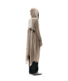Detach Panel Knit Hoodie