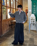 Cropped Bronzed Angora Cardigan