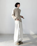 White Long Wide Pants