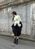 SEETHROUGH FRILL LONG SKIRT