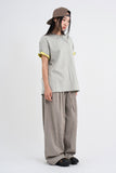Layered roll-up t-shirt