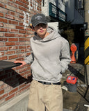 Terry Snap Crop Hoodie