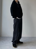 Reverse Cutting Black Denim