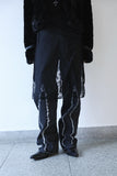 Tri fringe denim