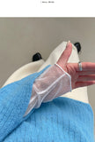 Mini Dot See-Through Turtleneck Tee
